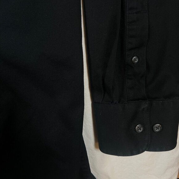 Ariat Mens Black Button-Down Long-Sleeve Shirt XL Cotton Blend Embroidered Logo - Picture 6 of 9